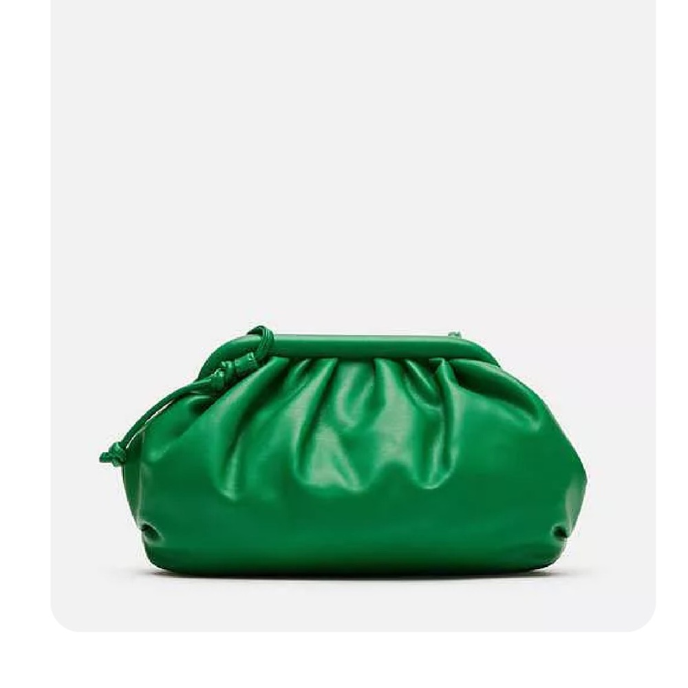 Steve Madden Green Leather Clutch Bag